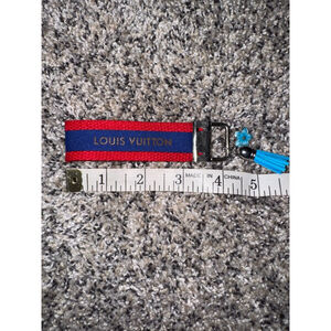 Unisex handmade Key Chain Red Blue made using authentic ribbon ￼